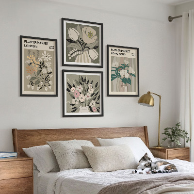 Mur de tableaux Illustrations florales londres hong kong