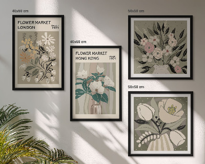 Mur de tableaux Illustrations florales londres hong kong