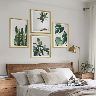 Ensemble de 4 tableaux Esthétique des plantes tropicales