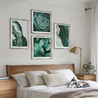Mur de tableaux Motifs abstraits de feuilles succulentes