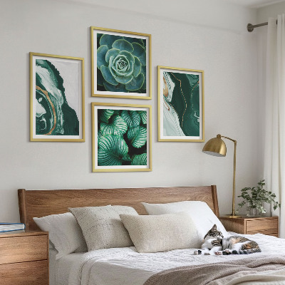 Mur de tableaux Motifs abstraits de feuilles succulentes