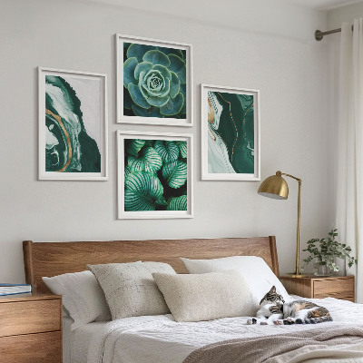 Mur de tableaux Motifs abstraits de feuilles succulentes