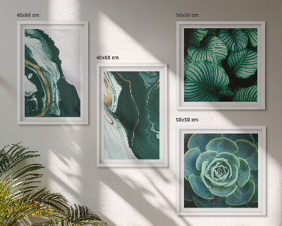 Mur de tableaux Motifs abstraits de feuilles succulentes