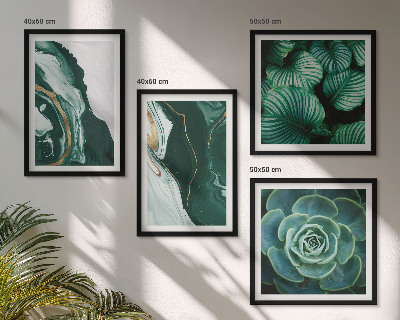 Mur de tableaux Motifs abstraits de feuilles succulentes