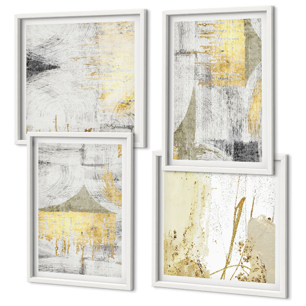 Polyptyque z cadres Motifs minimalistes abstraits