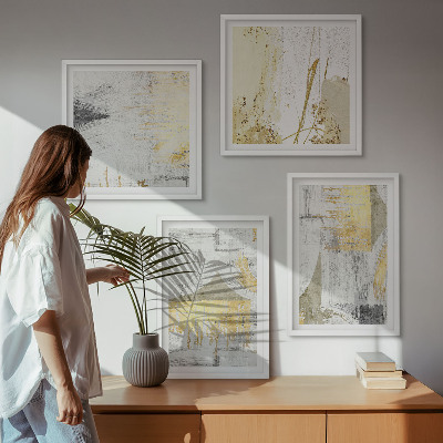 Polyptyque z cadres Motifs minimalistes abstraits