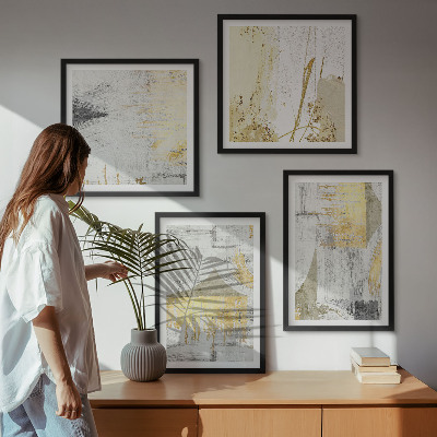 Polyptyque z cadres Motifs minimalistes abstraits