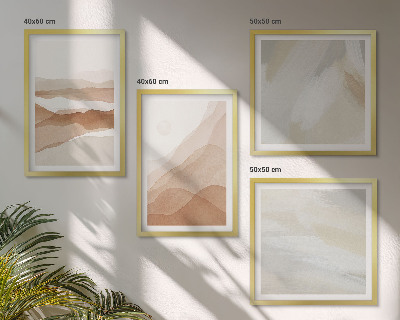 Polyptyque z cadres Paysages abstraits bruns