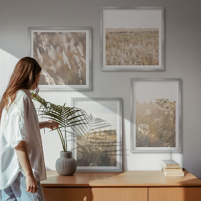 Mur de tableaux Paysage herbe fleurs chaleur