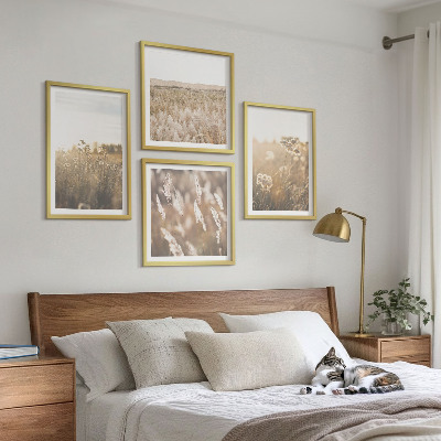 Mur de tableaux Paysage herbe fleurs chaleur