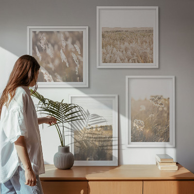 Mur de tableaux Paysage herbe fleurs chaleur