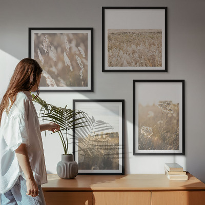 Mur de tableaux Paysage herbe fleurs chaleur