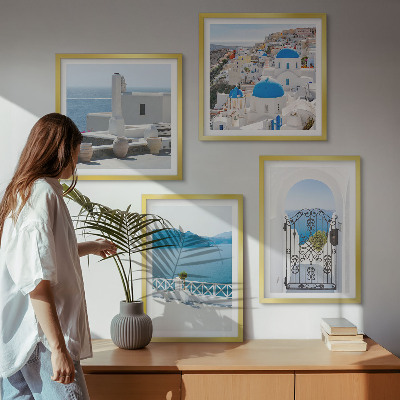 Mur de tableaux Bâtiments de la mer blanche grèce