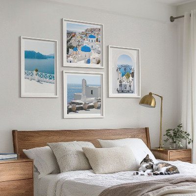 Mur de tableaux Bâtiments de la mer blanche grèce