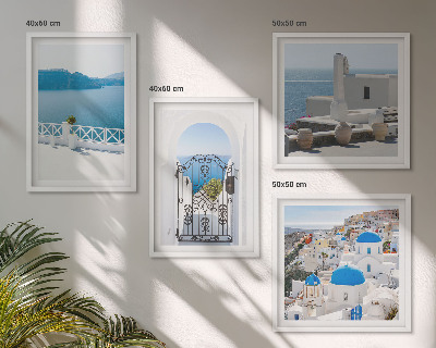 Mur de tableaux Bâtiments de la mer blanche grèce
