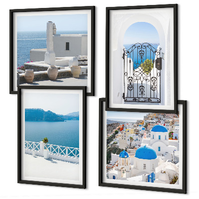Mur de tableaux Bâtiments de la mer blanche grèce