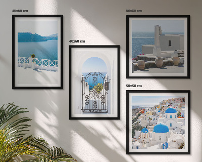 Mur de tableaux Bâtiments de la mer blanche grèce