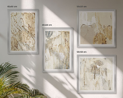 Mur de tableaux Lignes abstraites beiges