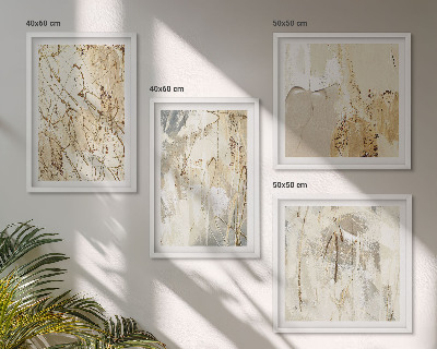 Mur de tableaux Lignes abstraites beiges