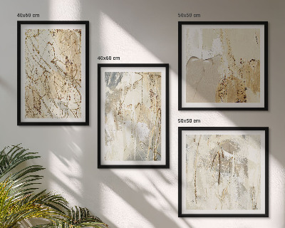 Mur de tableaux Lignes abstraites beiges