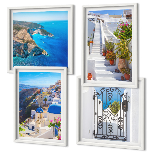 Polyptyque z cadres Architecture grecque de santorin oia