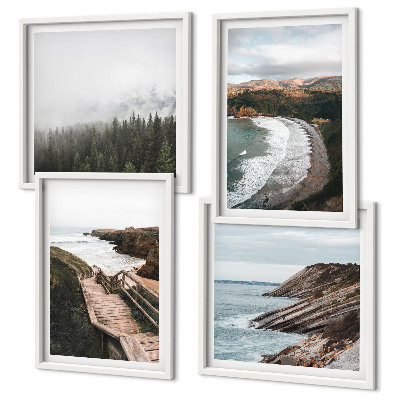 Mur de tableaux Vues sur les falaises, paysages de plage