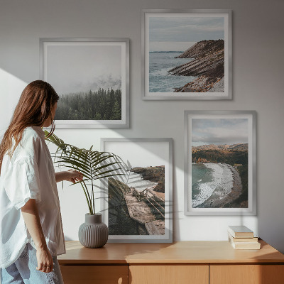 Mur de tableaux Vues sur les falaises, paysages de plage