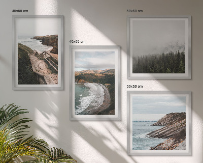 Mur de tableaux Vues sur les falaises, paysages de plage