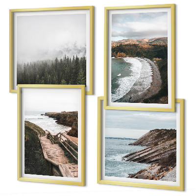 Mur de tableaux Vues sur les falaises, paysages de plage