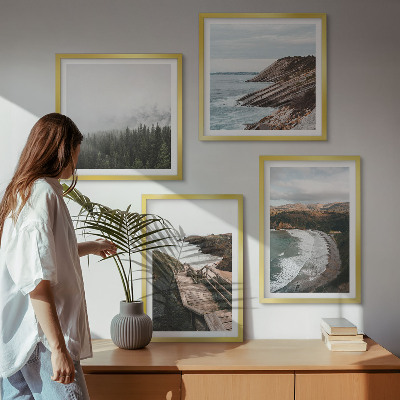 Mur de tableaux Vues sur les falaises, paysages de plage