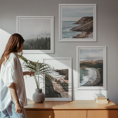 Mur de tableaux Vues sur les falaises, paysages de plage