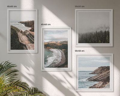 Mur de tableaux Vues sur les falaises, paysages de plage