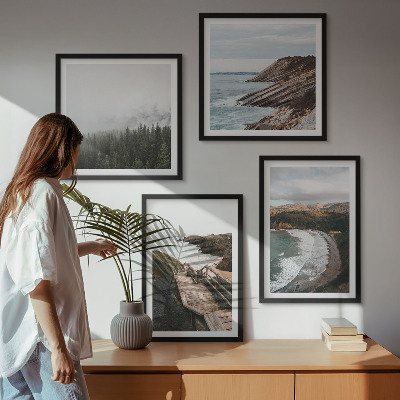 Mur de tableaux Vues sur les falaises, paysages de plage
