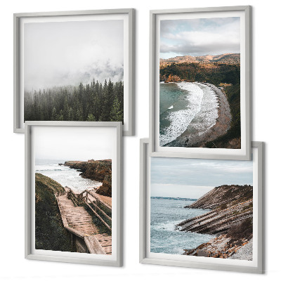 Mur de tableaux Vues sur les falaises, paysages de plage