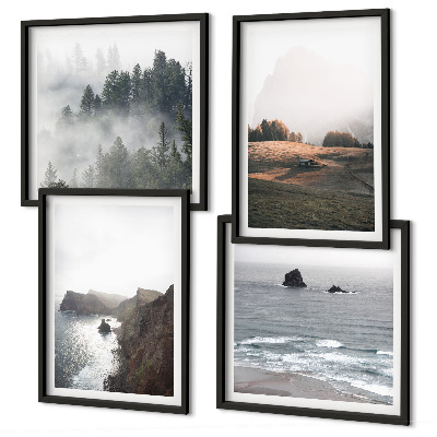 Polyptyque z cadres Paysages de montagnes et de mer