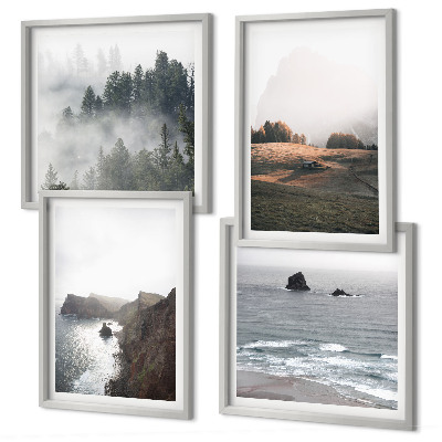 Polyptyque z cadres Paysages de montagnes et de mer