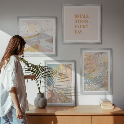 Mur de tableaux Motifs pastel abstraits