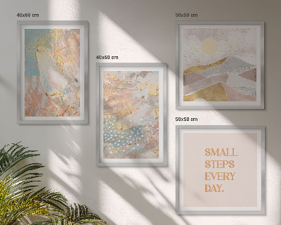 Mur de tableaux Motifs pastel abstraits