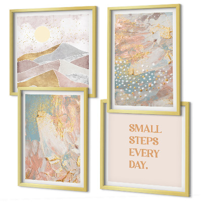 Mur de tableaux Motifs pastel abstraits