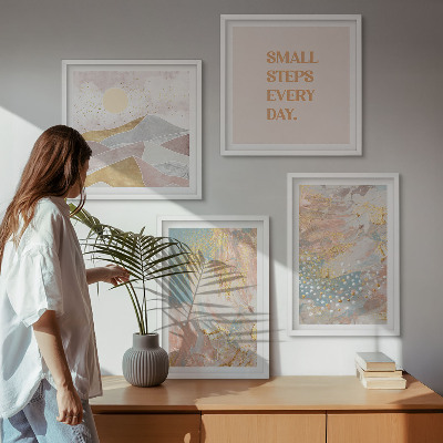 Mur de tableaux Motifs pastel abstraits