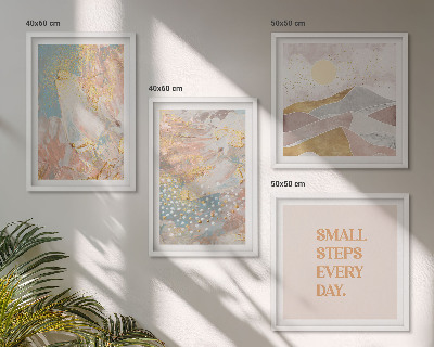 Mur de tableaux Motifs pastel abstraits