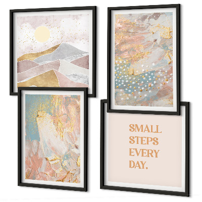 Mur de tableaux Motifs pastel abstraits