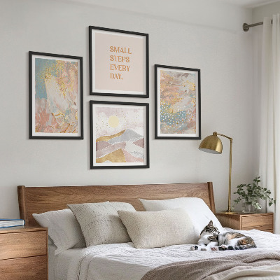 Mur de tableaux Motifs pastel abstraits