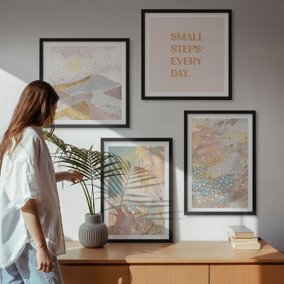 Mur de tableaux Motifs pastel abstraits