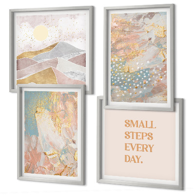 Mur de tableaux Motifs pastel abstraits