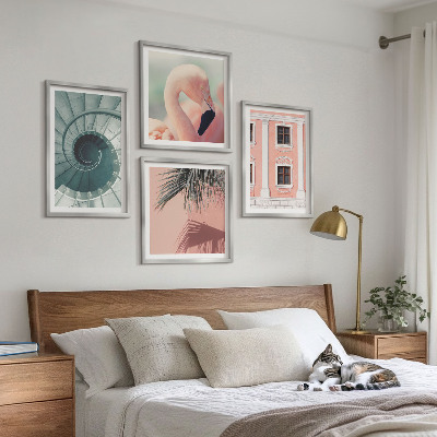 Mur de tableaux Motifs pastel architecturaux