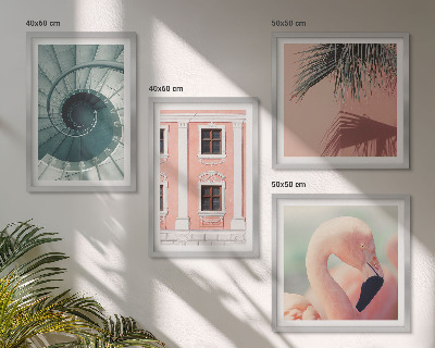Mur de tableaux Motifs pastel architecturaux