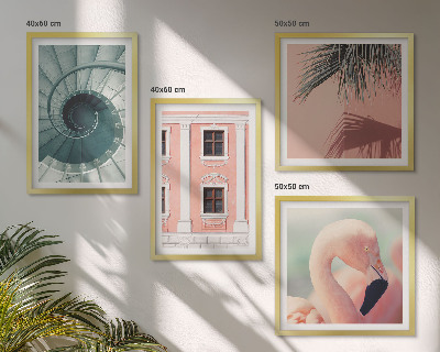 Mur de tableaux Motifs pastel architecturaux