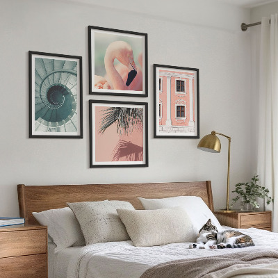 Mur de tableaux Motifs pastel architecturaux