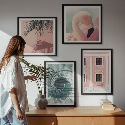 Mur de tableaux Motifs pastel architecturaux